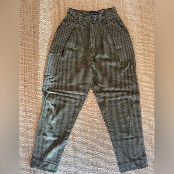 Vintage Checkered Cotton Trousers - Picture 3 of 11